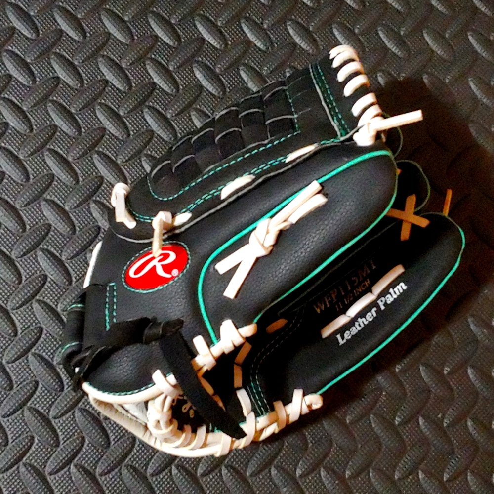 Rawlings Black and White Baseball Glove